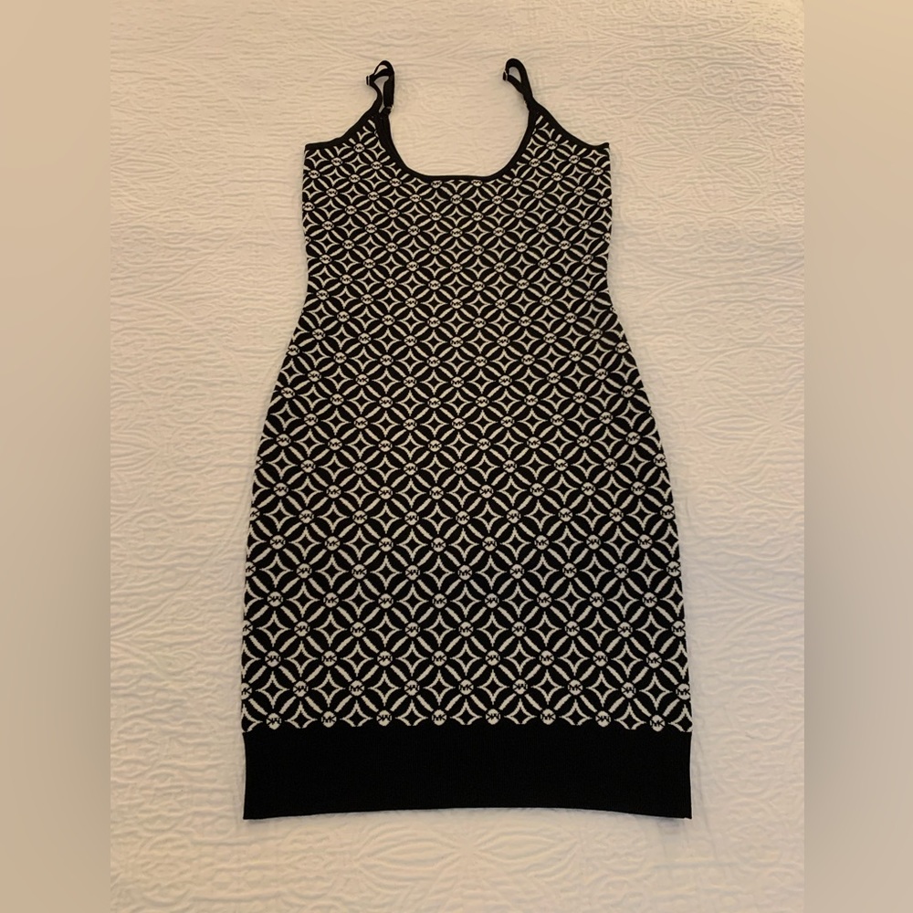 Black & White Form Fitting Sleek Dress